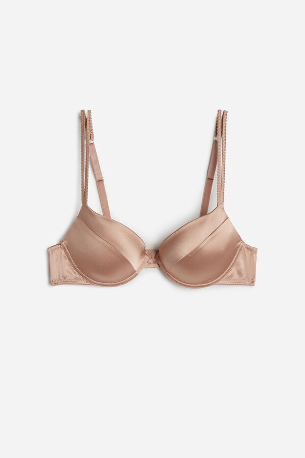 Pink Intimissimi Bellissima Silk Push-Up Women Bra | ujclfWHl