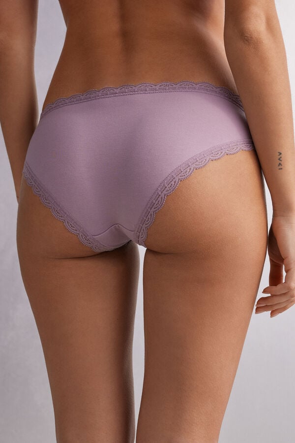 Pink Intimissimi Cotton And Lace Women Panties | XHpm8e5D