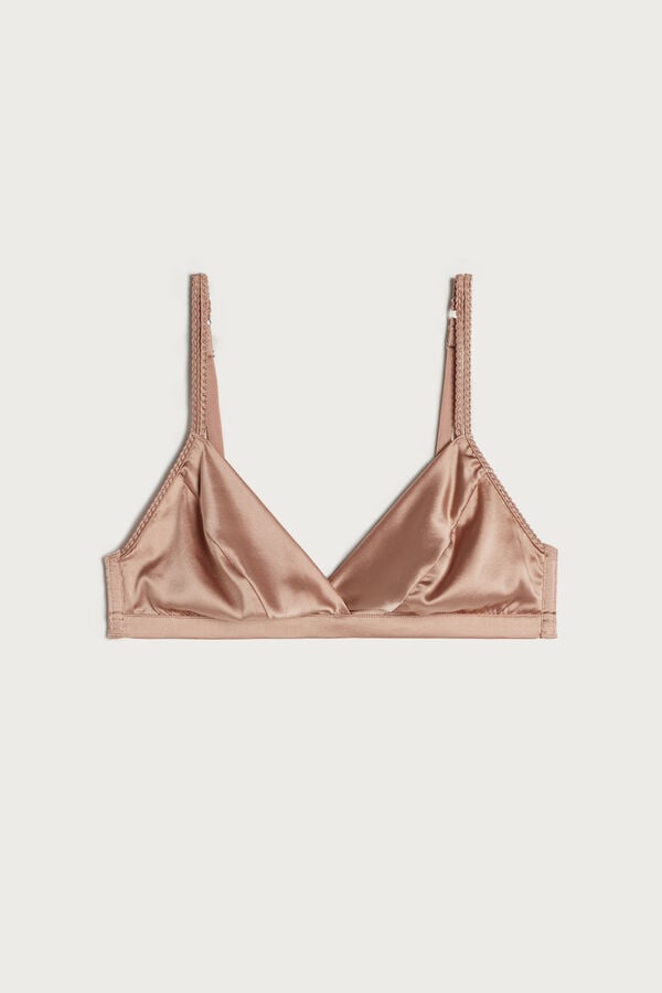 Pink Intimissimi Emma Refined Everydaylette Triangle Silk Women Bra | fXh8ZzD8