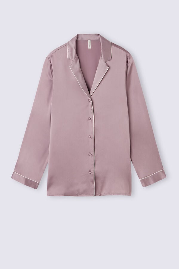 Pink Intimissimi Mannish-Cut In Silk Satin Women Jacket | pwXX3vDF