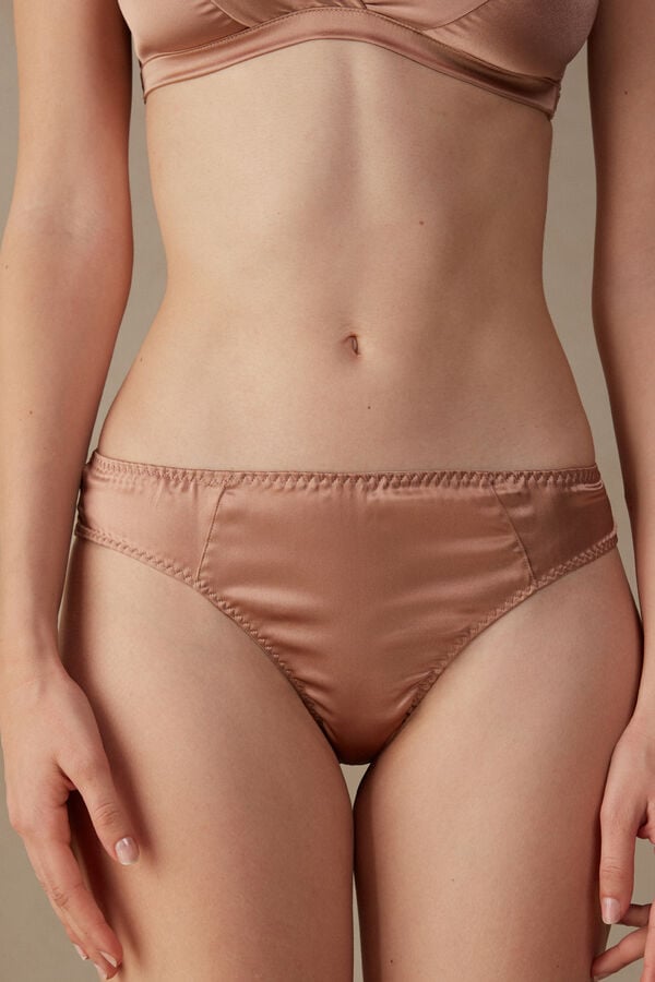 Pink Intimissimi Silk Cheeky Women Briefs | 8bu6x4GR