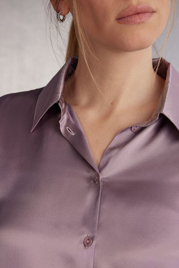 Pink Intimissimi Silk Women Shirt | WJoU4KaX