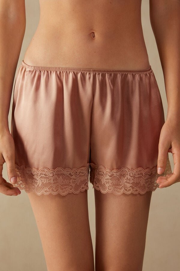 Pink Intimissimi Silk Women Shorts | Dy1gzUzy