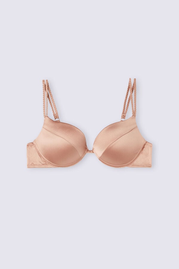 Pink Intimissimi Simona Super Push-Up Silk Women Bra | Tti2FC1F