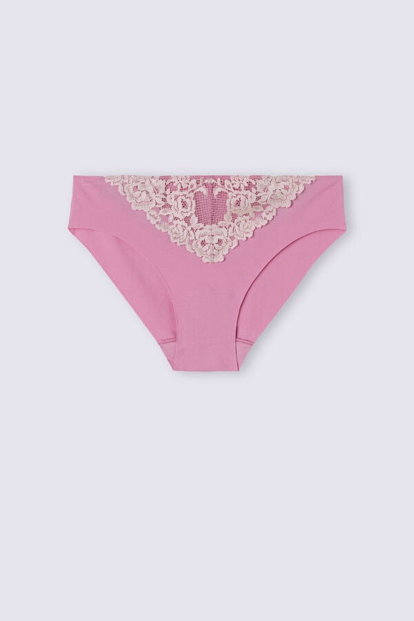 Pink / White Intimissimi Pretty Flowers Seamless Cotton Women Panties | HyWwNpoY