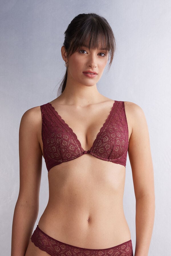 Red Intimissimi Elena Balconette Lace Women Bra | 03hcfb0j