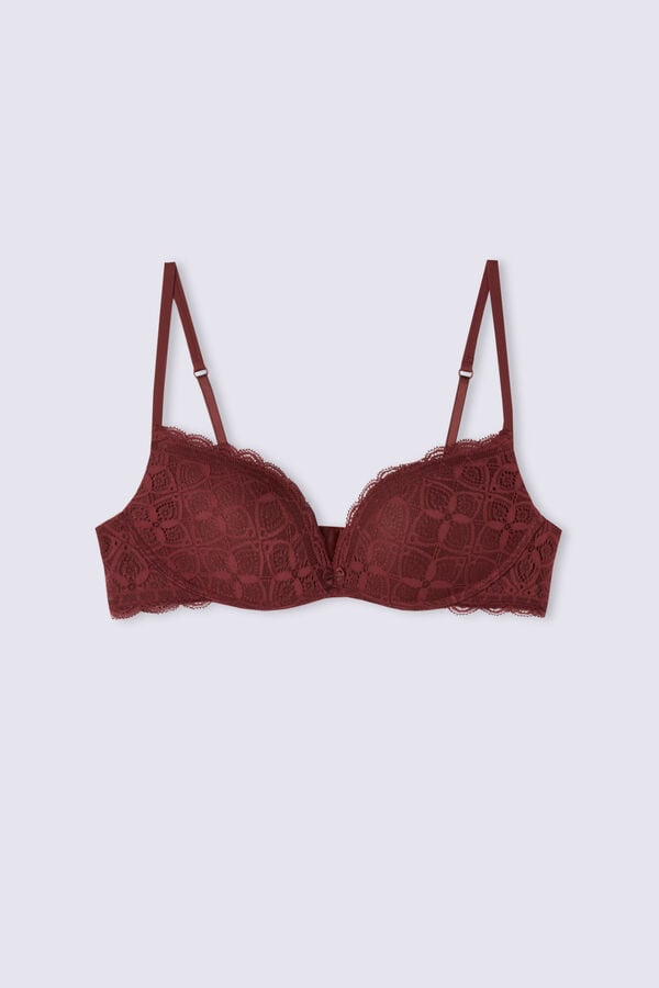 Red Intimissimi Gioia Super Push-Up Lace Women Bra | 6yimzlyk