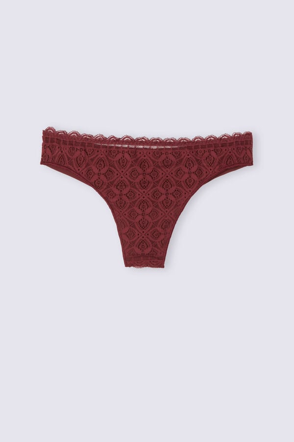 Red Intimissimi Lace And Microfiberzilian Women Briefs | TACZz4wr