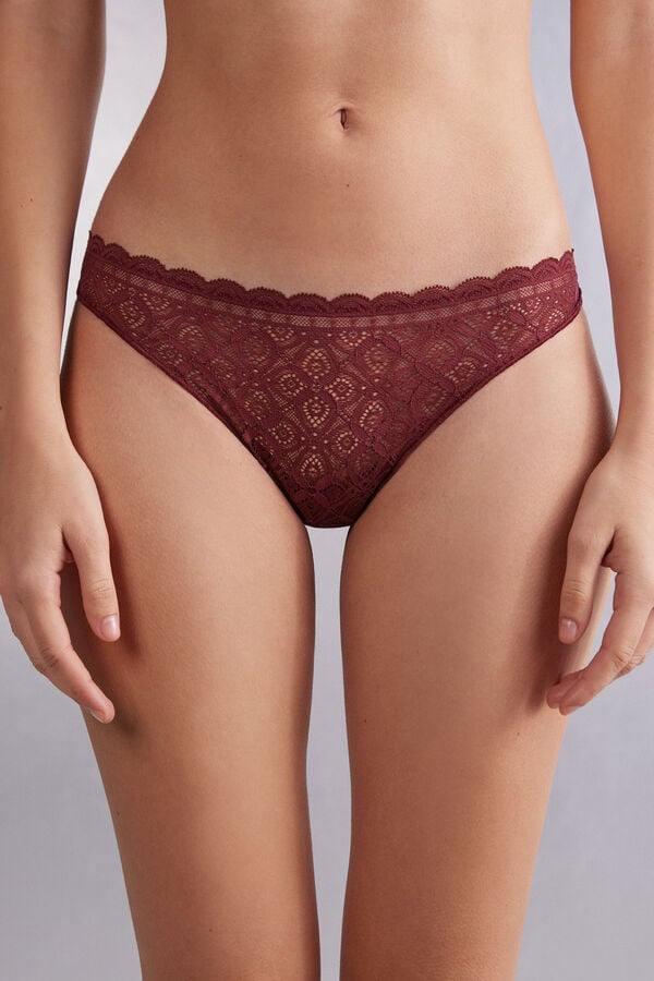 Red Intimissimi Lace And Microfiberzilian Women Briefs | TACZz4wr