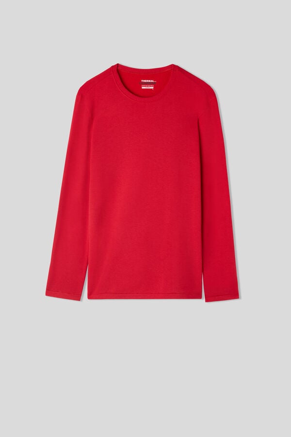 Red Intimissimi Modal-Cashmere Men Long Sleeve | tNDfUpDW