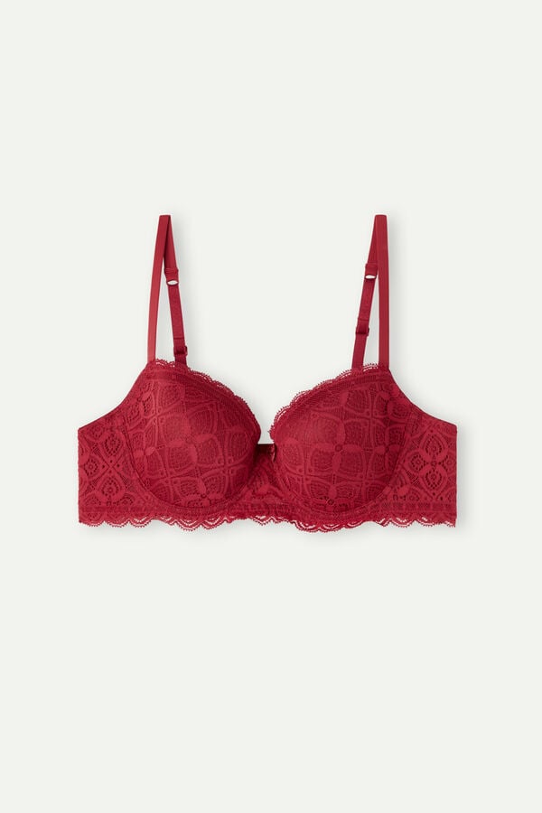 Red Intimissimi Sofia Balconette Lace Women Bra | a0ZQZXn0