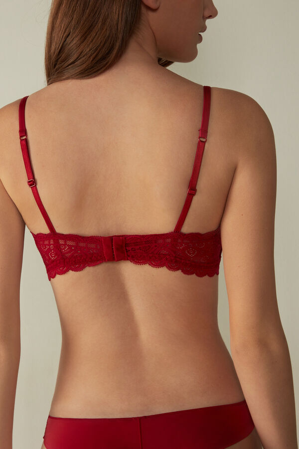 Red Intimissimi Tiziana Triangle Lace Women Bra | rYQ25Ab4