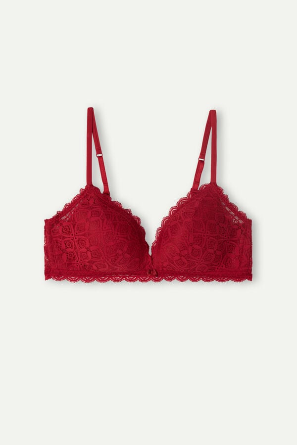 Red Intimissimi Tiziana Triangle Lace Women Bra | rYQ25Ab4