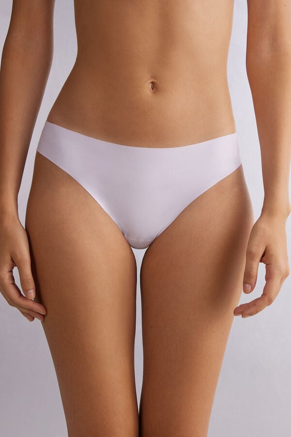 White Intimissimi Brazilian Seamless Ultra Light Microfiber Women Briefs | hDIFifSy