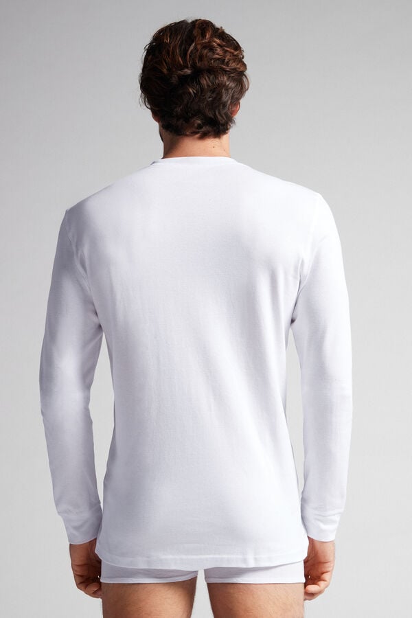 White Intimissimi Cottons Men Long Sleeve | hKzXYBk1