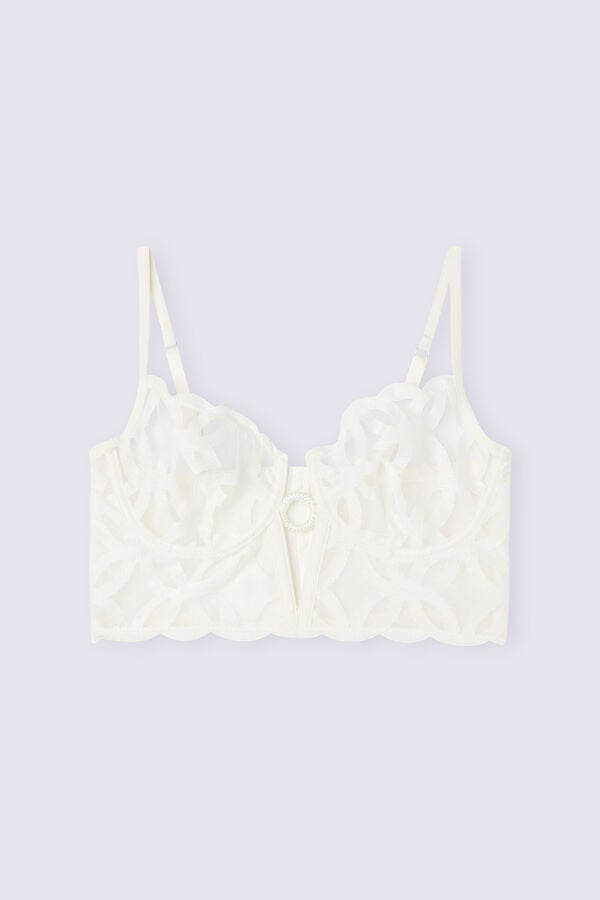 White Intimissimi Crafted Elegance Balconette Bustier Women Corset | twzICuuQ