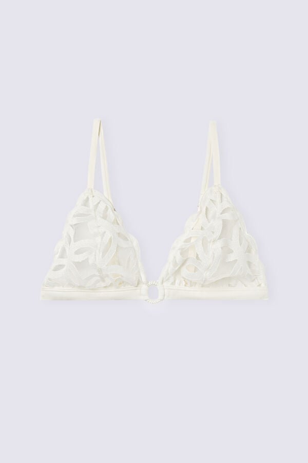 White Intimissimi Crafted Elegance Triangle Women Bra | bCpu6Gmj