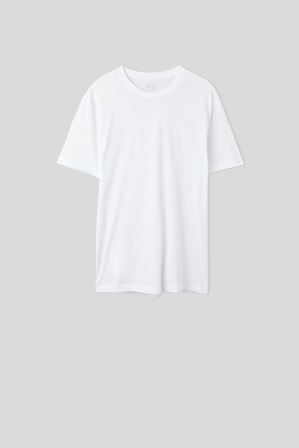 White Intimissimi Extrafine Superior Cotton Regular Fit Men T-Shirt | snn4p1yg