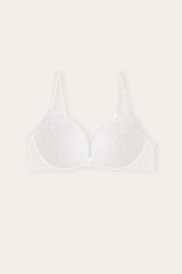 White Intimissimi Gioia Super Push-Up Lace Women Bra | Nnfr3wf0