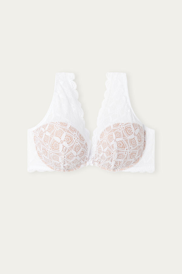 White Intimissimi Giorgia Balconette Lace Women Bra | N8CuYfj6