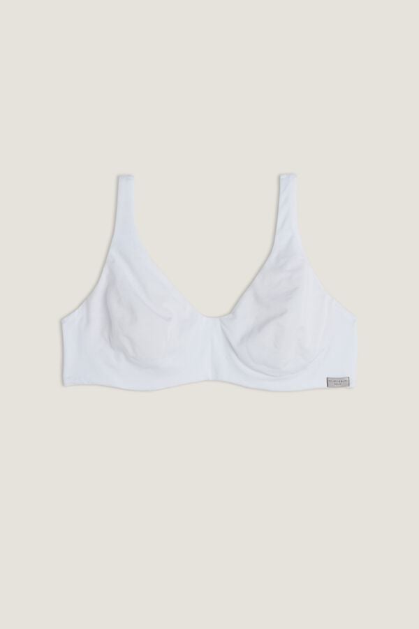 White Intimissimi Greta Balconette Cotton Women Bra | Dm5yQa7k