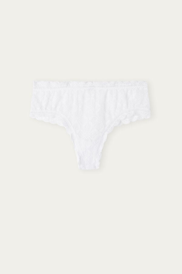 White Intimissimi Lace Hipsterzilian Women Briefs | iW47JB54