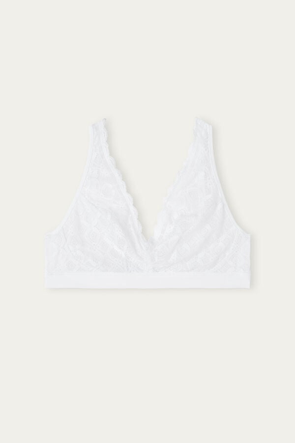 White Intimissimi Lara Triangle Lace Women Bra | 7ckmHneq