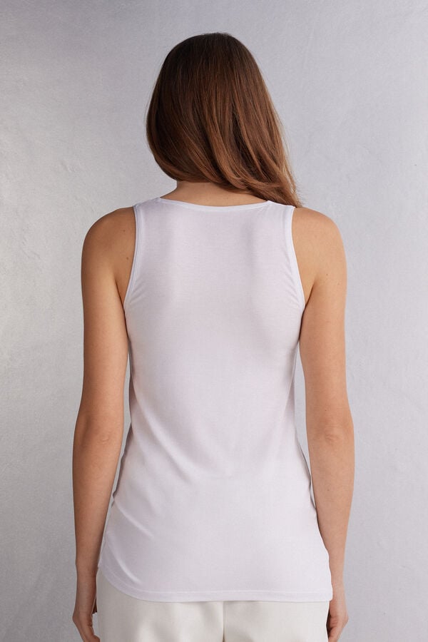 White Intimissimi Long Micromodal Women Tank Top | zI0YxmIl