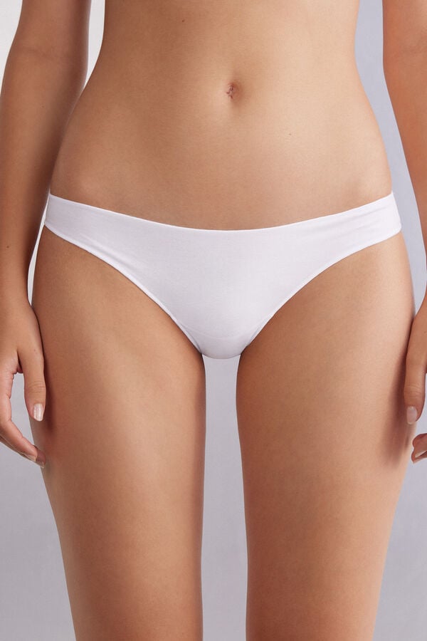 White Intimissimi Low Rise Cotton Women Panties | 38jHDUts