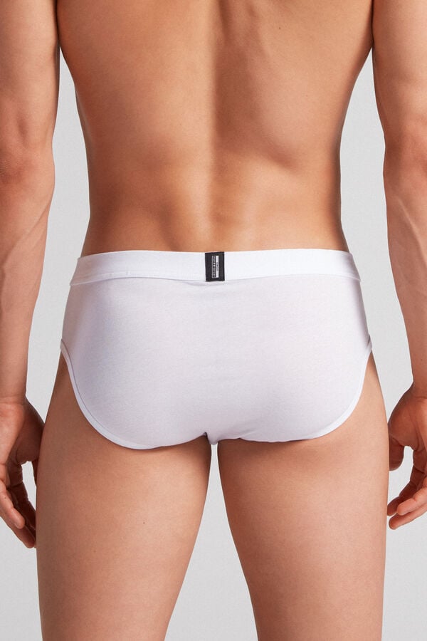 White Intimissimi Natural Fresh Cotton Men Briefs | 73xBz3Sf