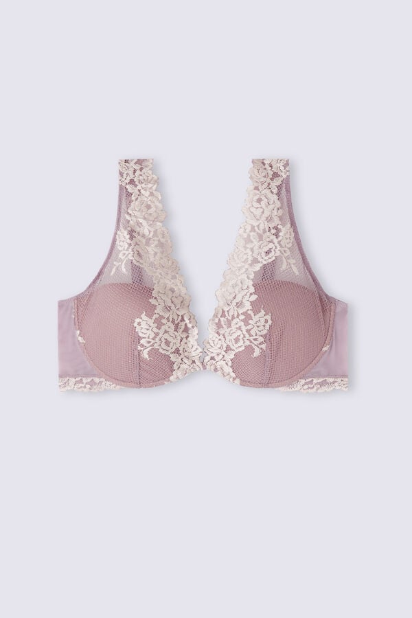 White Intimissimi Pretty Flowers Elena Balconette Women Bra | RDkwZqR2