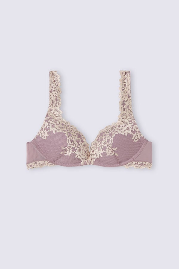 White Intimissimi Pretty Flowers Gioia Super Push-Up Women Bra | eKs8uyUW