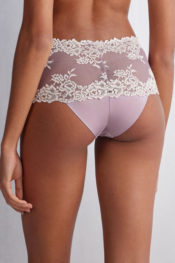 White Intimissimi Pretty Flowers Hipsterzilian Women Briefs | DjufhmDv