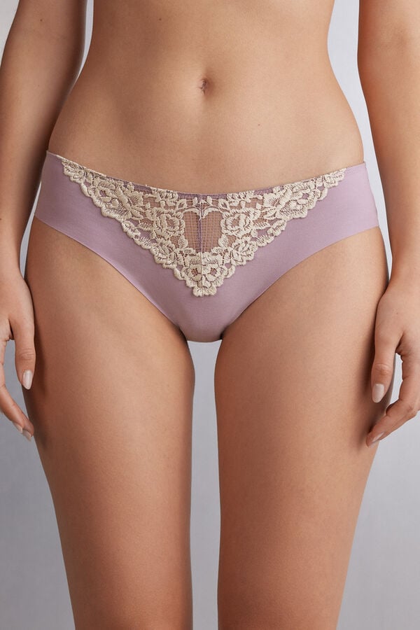 White Intimissimi Pretty Flowers Seamless Cotton Women Panties | RktS9N0T