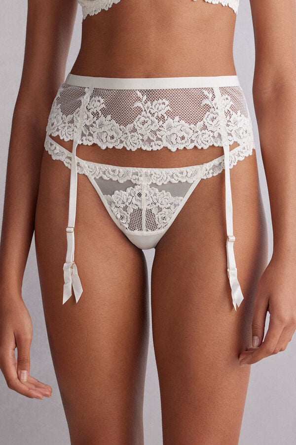 White Intimissimi Pretty Flowers Women Belt | gs8rB9GW