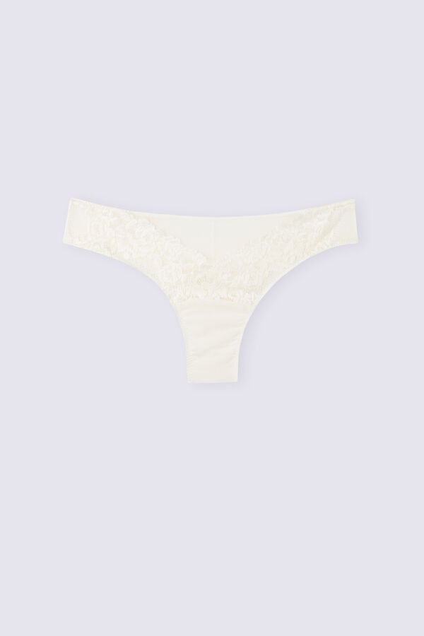 White Intimissimi Pretty Flowerszilian Women Briefs | s3bt31re