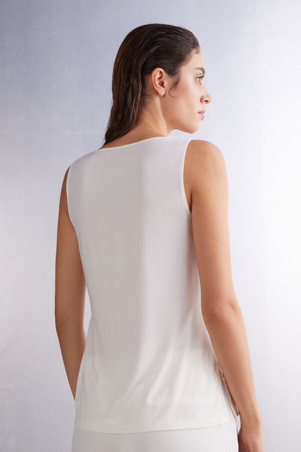 White Intimissimi Silk And Modal Women Tank Top | rgQcDReC