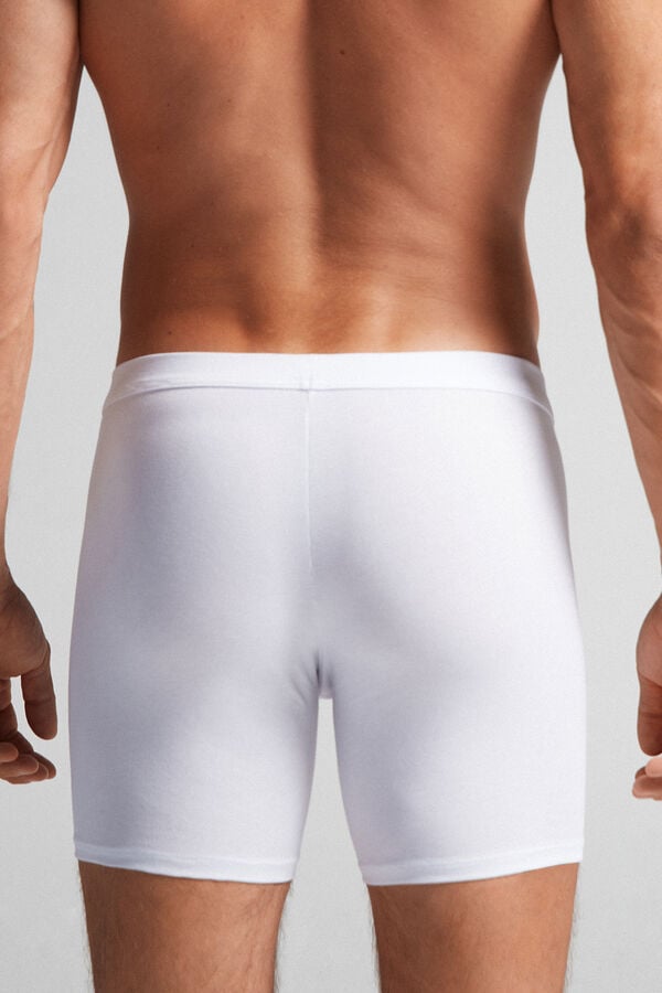 White Intimissimi Superior Cotton Long Men Boxer | GzjDDaWr