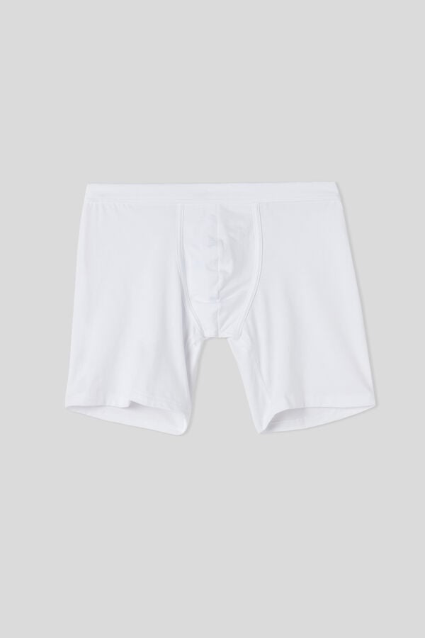 White Intimissimi Superior Cotton Long Men Boxer | GzjDDaWr