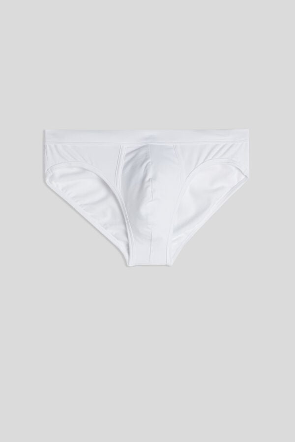 White Intimissimi Superior Cotton Men Briefs | FI8DDBxp