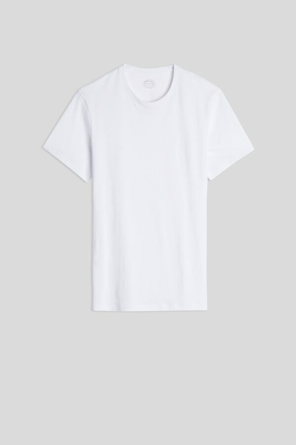 White Intimissimi Superior Cotton Men T-Shirt | UB5ZaTGc