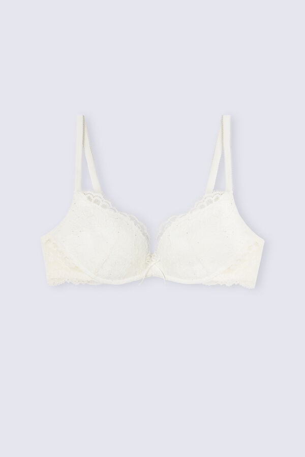 White Intimissimi The Most Romantic Season Gioia Super Push-Up Women Bra | D21yRYla