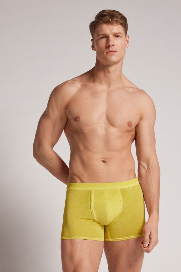 Yellow Intimissimi Natural Fresh Cotton Men Boxer | hw1hoaDA